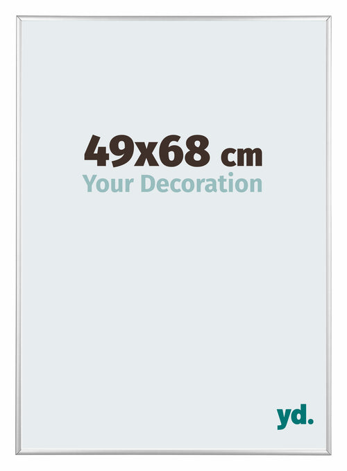 Kent Alluminio Cornice 49x68cm Argento Lucente Davanti Dimensione | Yourdecoration.it