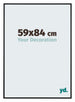 Kent Alluminio Cornice 59x84cm Nero Opaco Davanti Dimensione | Yourdecoration.it