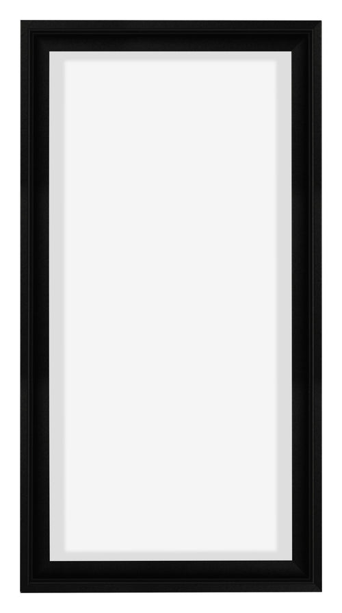 Lyon MDF Cornice a Cassetta 1 2 Nero Opaco Davanti | Yourdecoration.it