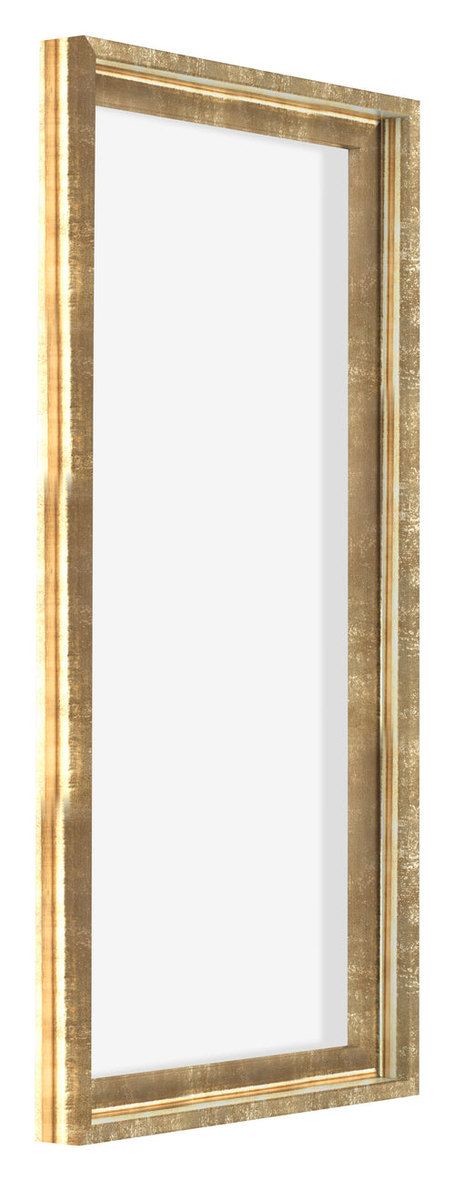 Lyon MDF Cornice a Cassetta 1 2 Oro Antico Davanti Obliquo | Yourdecoration.it