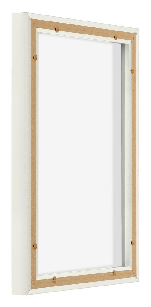 Lyon MDF Cornice a Cassetta 2 3 Bianco Opaco Retro Obliquo | Yourdecoration.it
