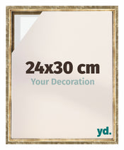 Lyon MDF Cornice a Cassetta 24x30cm Oro Antico Davanti Dimensione | Yourdecoration.it