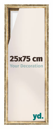 Lyon MDF Cornice a Cassetta 25x75cm Oro Antico Davanti Dimensione | Yourdecoration.it