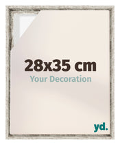 Lyon MDF Cornice a Cassetta 28x35cm Bianco Vintage Davanti Dimensione | Yourdecoration.it