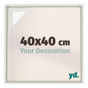 Lyon MDF Cornice a Cassetta 40x40cm Bianco Opaco Davanti Dimensione | Yourdecoration.it