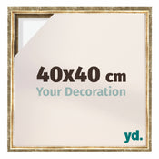 Lyon MDF Cornice a Cassetta 40x40cm Oro Antico Davanti Dimensione | Yourdecoration.it