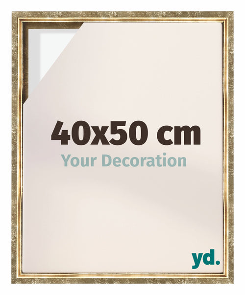 Lyon MDF Cornice a Cassetta 40x50cm Oro Antico Davanti Dimensione | Yourdecoration.it
