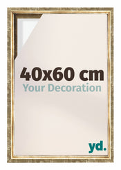 Lyon MDF Cornice a Cassetta 40x60cm Oro Antico Davanti Dimensione | Yourdecoration.it