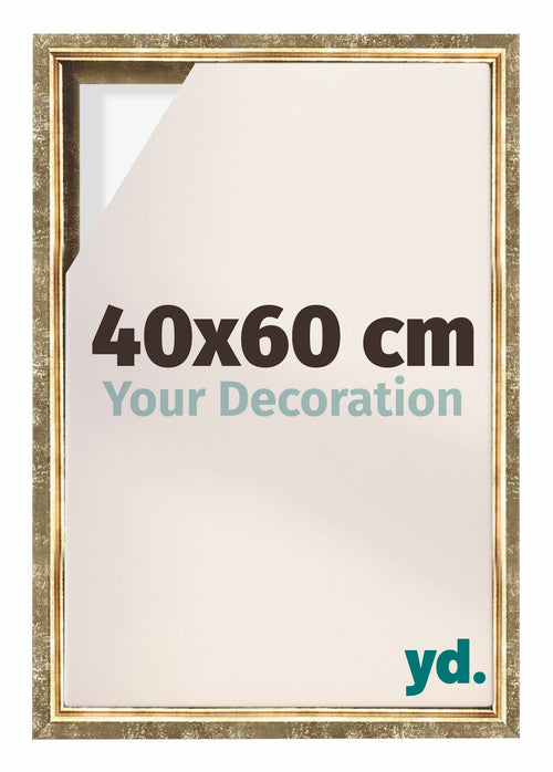 Lyon MDF Cornice a Cassetta 40x60cm Oro Antico Davanti Dimensione | Yourdecoration.it