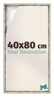 Lyon MDF Cornice a Cassetta 40x80cm Bianco Vintage Davanti Dimensione | Yourdecoration.it