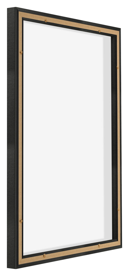 Lyon MDF Cornice a Cassetta 5 7 Nero Opaco Retro Obliquo | Yourdecoration.it