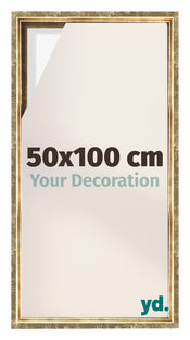 Lyon MDF Cornice a Cassetta 50x100cm Oro Antico Davanti Dimensione | Yourdecoration.it