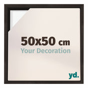 Lyon MDF Cornice a Cassetta 50x50cm Quercia Scura Davanti Dimensione | Yourdecoration.it