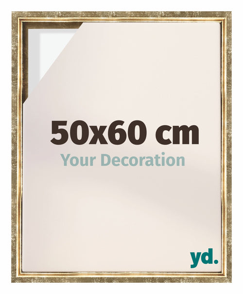Lyon MDF Cornice a Cassetta 50x60cm Oro Antico Davanti Dimensione | Yourdecoration.it