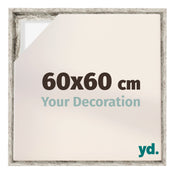 Lyon MDF Cornice a Cassetta 60x60cm Bianco Vintage Davanti Dimensione | Yourdecoration.it