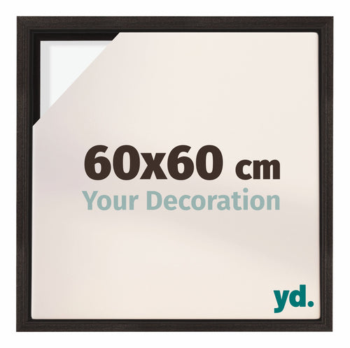 Lyon MDF Cornice a Cassetta 60x60cm Quercia Scura Davanti Dimensione | Yourdecoration.it
