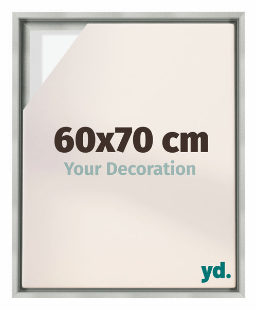 Lyon MDF Cornice a Cassetta 60x70cm Argento Opaco Davanti Dimensione | Yourdecoration.it