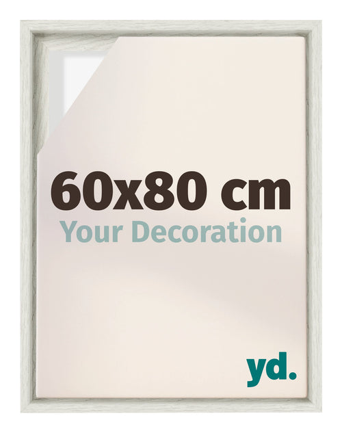 Lyon MDF Cornice a Cassetta 60x80cm White Wash Davanti Dimensione | Yourdecoration.it