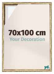Lyon MDF Cornice a Cassetta 70x100cm Oro Antico Davanti Dimensione | Yourdecoration.it