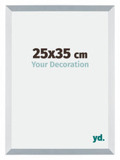 Mura MDF Cornice 25x35cm Alluminio Spazzolato Davanti Dimensione | Yourdecoration.it