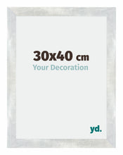 Mura MDF Cornice 30x40cm Argento Lucido Vintage Davanti Dimensione | Yourdecoration.it
