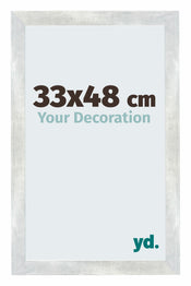 Mura MDF Cornice 33x48cm Plateado Brillante Vintage Davanti Dimensione | Yourdecoration.it