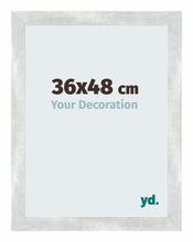 Mura MDF Cornice 36x48cm Argento Lucido Vintage Davanti Dimensione | Yourdecoration.it