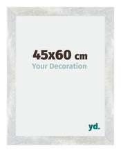 Mura MDF Cornice 45x60cm Argento Lucido Vintage Davanti Dimensione | Yourdecoration.it