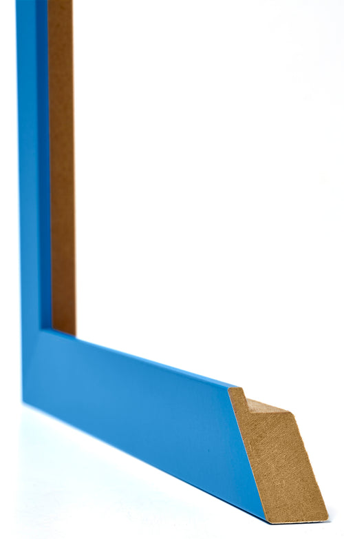 Mura MDF Cornice 75x98cm Blu Acceso Dettaglio Intersezione | Yourdecoration.it