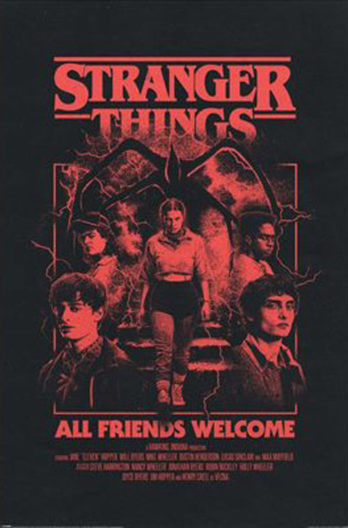 Poster Stranger Things 5 All Friends Welcome 61x91 5cm PP2500890 | Yourdecoration.it