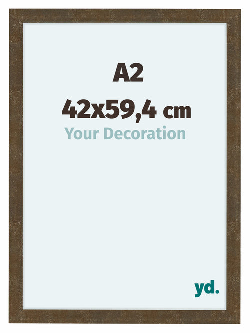 Como MDF Cornice 42x59 4cm A2 Oro Antico Davanti Dimensione | Yourdecoration.it