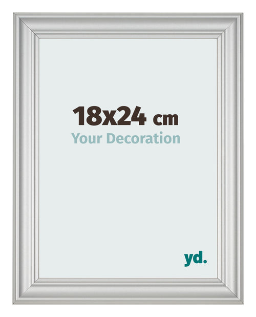 Cornice 18x24cm Argento Opaco MDF Lazio Davanti Dimensione | Yourdecoration.it