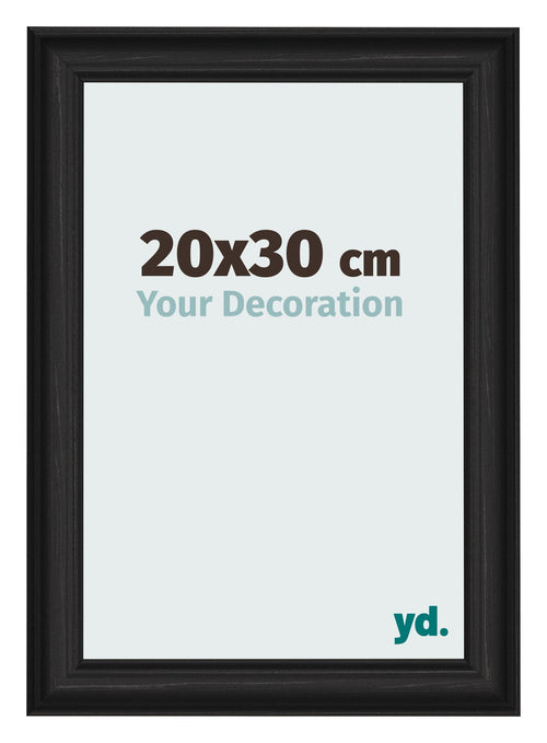 Cornice 20x30cm Grana Di Legno Nero MDF Lazio Davanti Dimensione | Yourdecoration.it