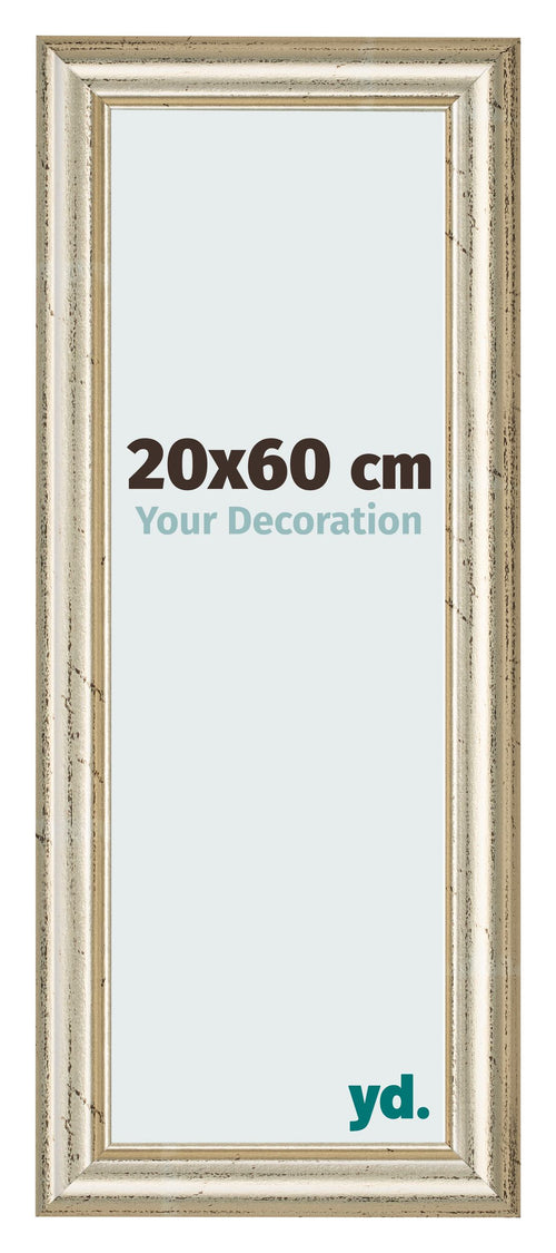 Cornice 20x60cm Lucentezza Metallica MDF Lazio Davanti Dimensione | Yourdecoration.it