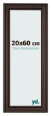 Cornice 20x60cm Quercia Scura MDF Lazio Davanti Dimensione | Yourdecoration.it