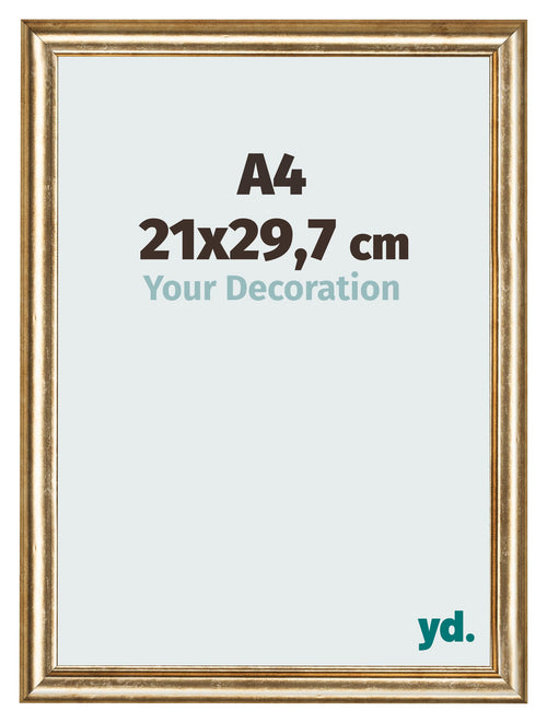 Cornice 21x29 7cm A4 Oro Antico MDF Lazio Davanti Dimensione | Yourdecoration.it