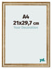 Cornice 21x29 7cm A4 Oro Antico MDF Lazio Davanti Dimensione | Yourdecoration.it