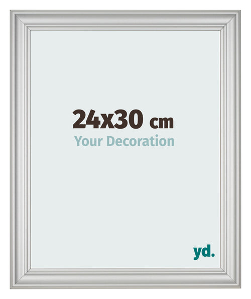 Cornice 24x30cm Argento Opaco MDF Lazio Davanti Dimensione | Yourdecoration.it