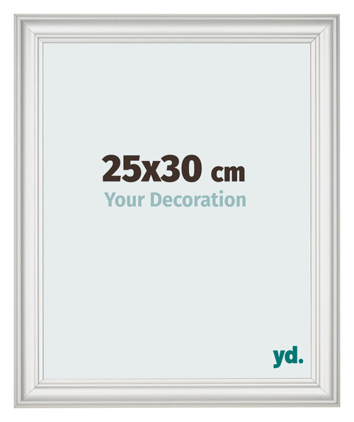 Cornice 25x30cm Bianco Spazzato MDF Lazio Davanti Dimensione | Yourdecoration.it