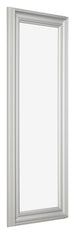 Cornice 33x98cm Argento Opaco MDF Lazio Davanti Obliquo | Yourdecoration.it
