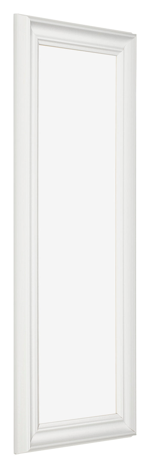 Cornice 33x98cm Bianco Spazzato MDF Lazio Davanti Obliquo | Yourdecoration.it