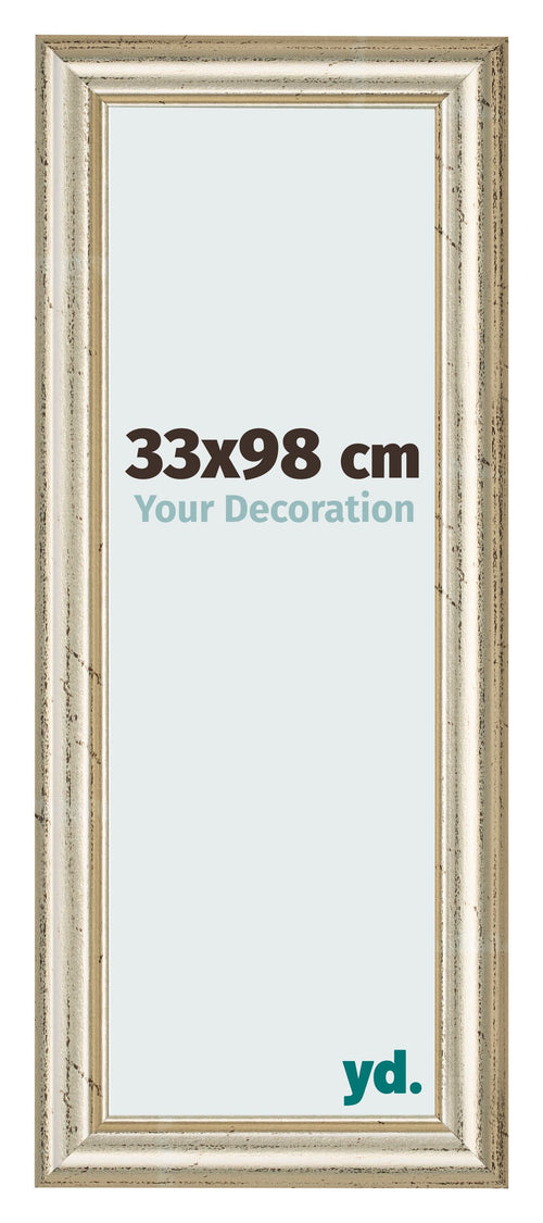 Cornice 33x98cm Lucentezza Metallica MDF Lazio Davanti Dimensione | Yourdecoration.it