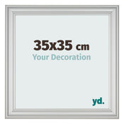 Cornice 35x35cm Argento Opaco MDF Lazio Davanti Dimensione | Yourdecoration.it