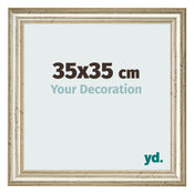 Cornice 35x35cm Lucentezza Metallica MDF Lazio Davanti Dimensione | Yourdecoration.it