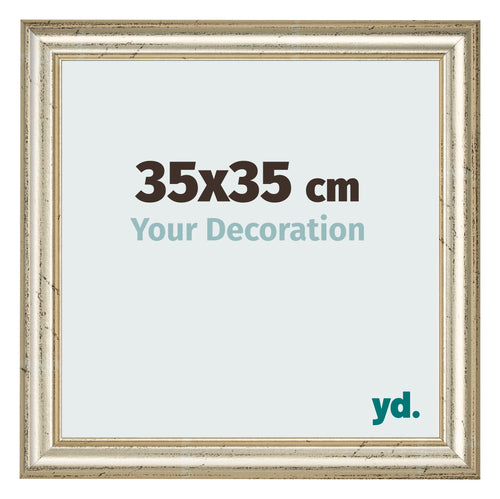 Cornice 35x35cm Lucentezza Metallica MDF Lazio Davanti Dimensione | Yourdecoration.it