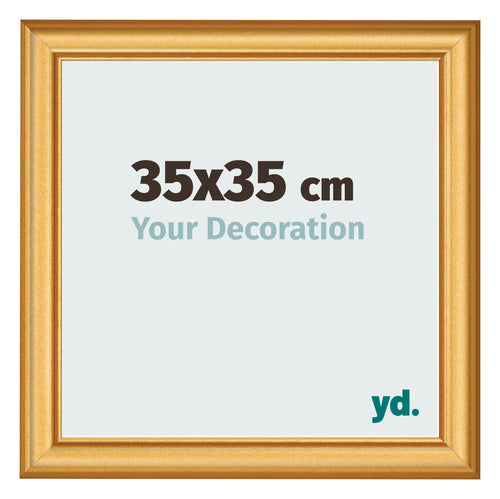 Cornice 35x35cm Oro Opaco MDF Lazio Davanti Dimensione | Yourdecoration.it