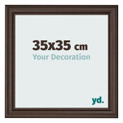Cornice 35x35cm Quercia Scura MDF Lazio Davanti Dimensione | Yourdecoration.it