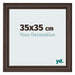 Cornice 35x35cm Quercia Scura MDF Lazio Davanti Dimensione | Yourdecoration.it