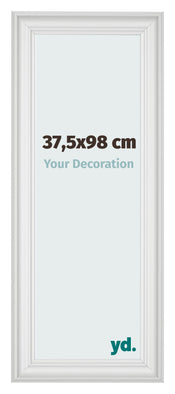 Cornice 37 5x98cm Bianco Spazzato MDF Lazio Davanti Dimensione | Yourdecoration.it