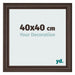 Cornice 40x40cm Quercia Scura MDF Lazio Davanti Dimensione | Yourdecoration.it